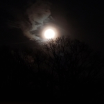 full moon with clouds